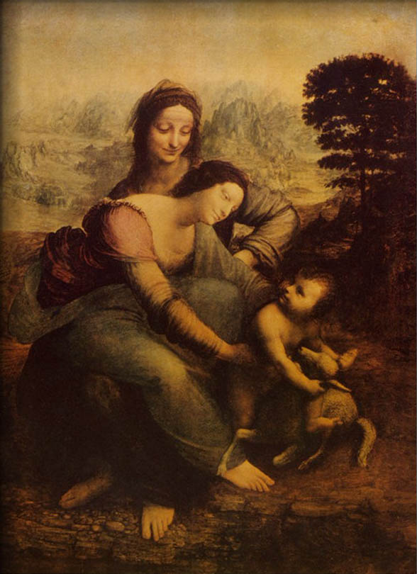 Virgin and Child with St.Anne, circa 1510 By Leonardo Da Vinci